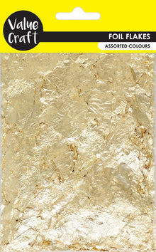 Tan XMAS Foil Flakes, Gold Colours, 4g Xmas