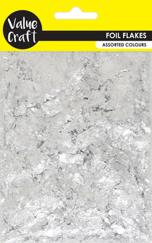 Gray XMAS Foil Flakes, Silver Colours, 4g Xmas