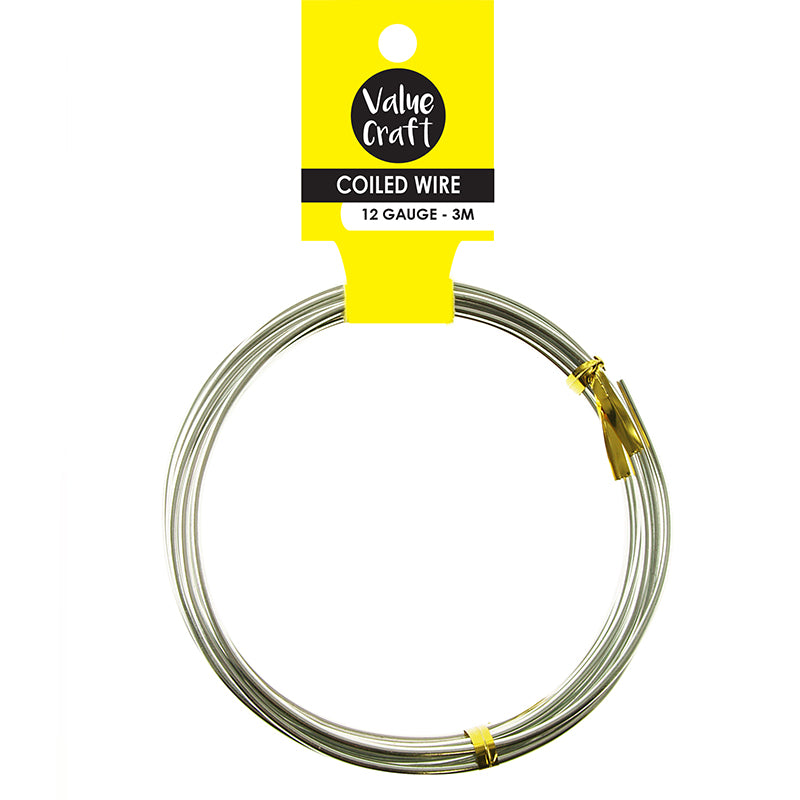White Smoke Craft Wire 12G Silver 3M Thread, String & Wire