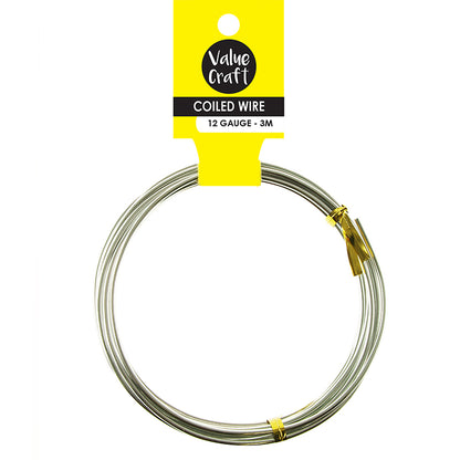 White Smoke Craft Wire 12G Silver 3M Thread, String & Wire