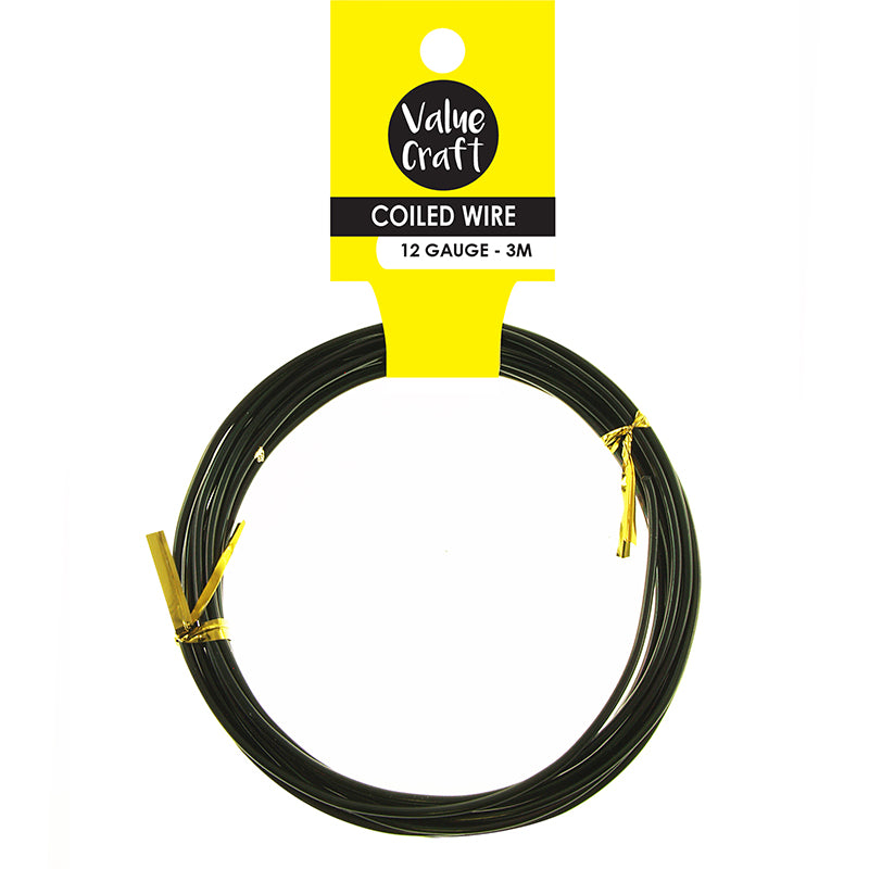 White Smoke Craft Wire 12G Black 3M Thread, String & Wire