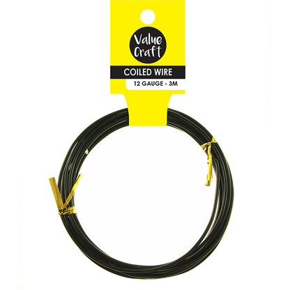 White Smoke Craft Wire 12G Black 3M Thread, String & Wire