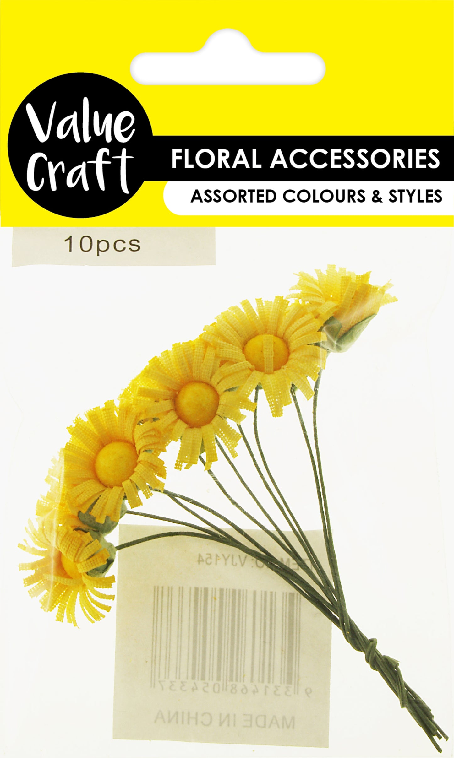 White Smoke Flower Daisy Yellow 10Pcs Floral Accessories