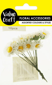 White Smoke Flower Daisy White 10Pcs Floral Accessories