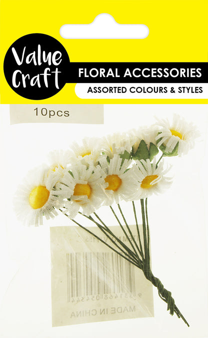 White Smoke Flower Daisy White 10Pcs Floral Accessories