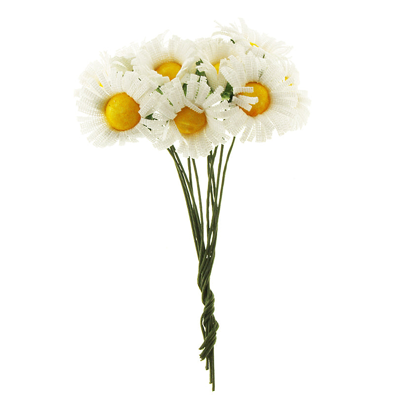 White Smoke Flower Daisy White 10Pcs Floral Accessories