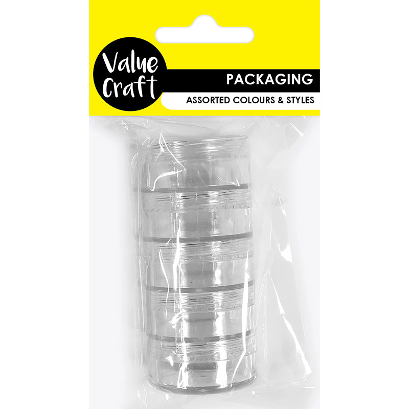 Lavender Container Stacked Jars 3.5cm Clear 1Pc Craft Basics