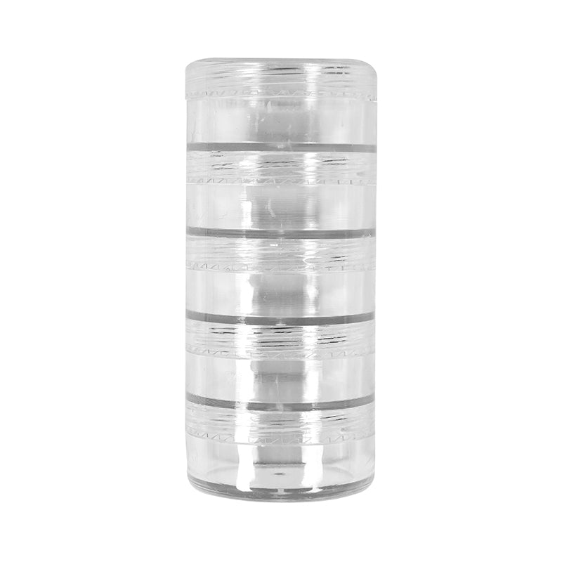 Light Gray Container Stacked Jars 3.5cm Clear 1Pc Craft Basics