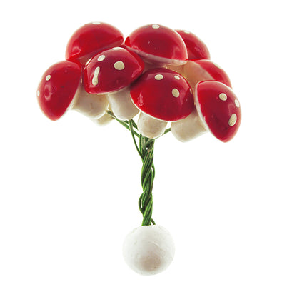 White Smoke Craft Mushrooms Medium with Stem 10Pc Enchanted Forest