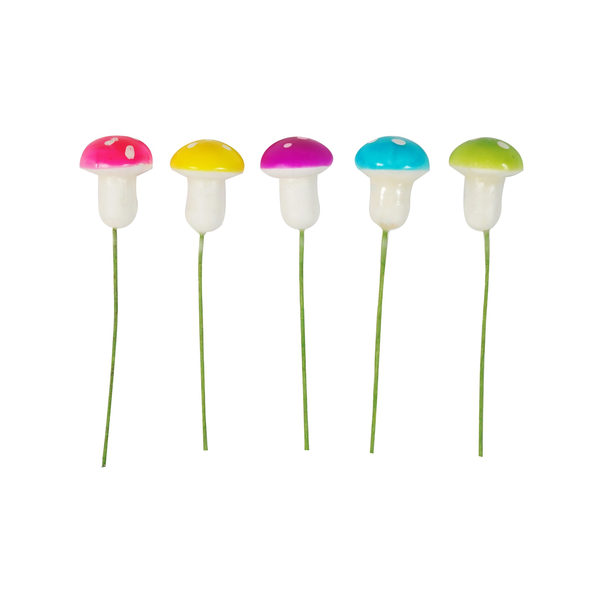 White Smoke Craft Mushrooms with Stems Multi 10Pc Enchanted Forest