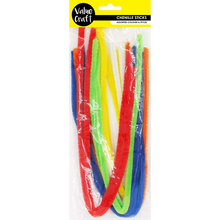 White Smoke Giant Chenille Sticks, Assorted Bright Colours, 12pk Kids Activities