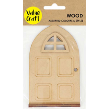 Tan Wooden Shapes, Fairy Door, 12.5cm, 1pcs Woodcraft