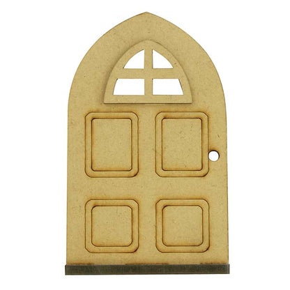 Dark Khaki Wooden Shapes, Fairy Door, 12.5cm, 1pcs Woodcraft