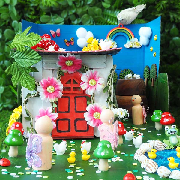 Black Wooden Shapes, Fairy Door, 12.5cm, 1pcs Woodcraft
