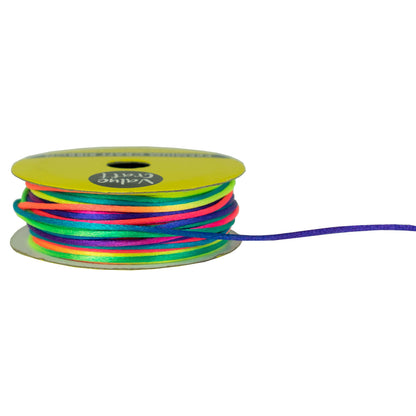 White Smoke Ribbon 1mm Cord Satin Rainbow 7M Party
