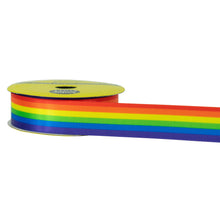 White Smoke Ribbon Satin Multi Stripe 22mmx3M Ribbon