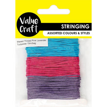 Yellow Jewellery Findings Waxed Thread Pink-Lav-Turq 15M Charms and Pendants