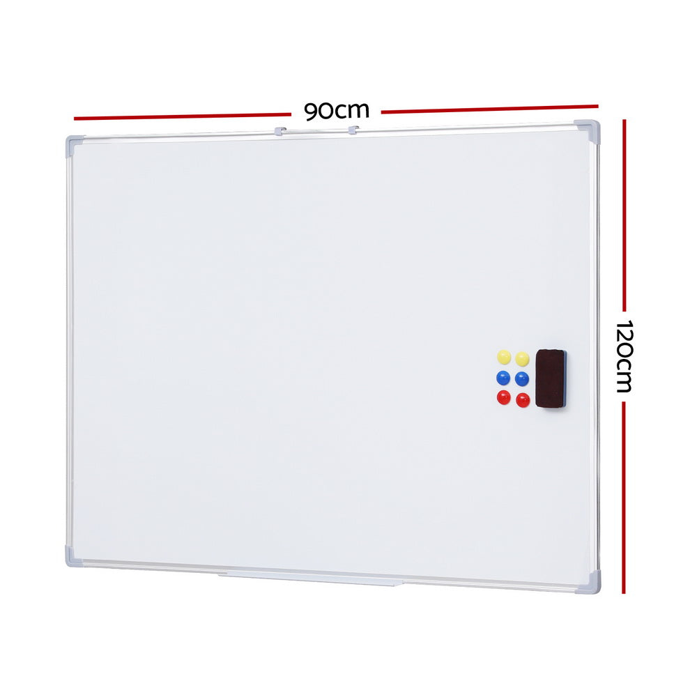 Lavender Magnetic Whiteboard 90x120cm Erase Board Marker Eraser Tray Home Office School Furniture > Office > Desks