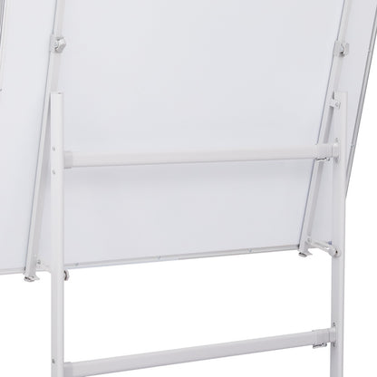 Lavender 90x120cm Standing Whiteboard with Wheels Magnetic Double-Sided Erase Board