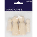 Lavender Wooden Family, 4pcs Woodcraft