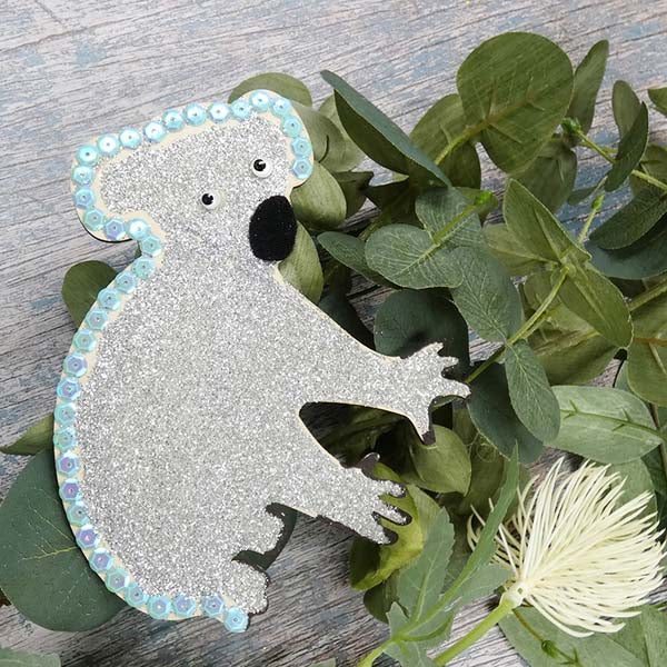 Gray Wooden Australian Animals, Koala, 1pcs Woodcraft