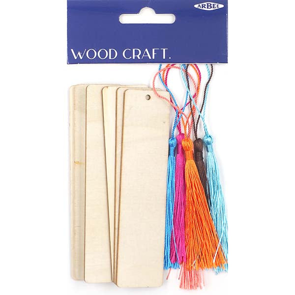 Antique White Wooden Bookmark, 6pcs Woodcraft