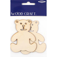 White Smoke Wooden Teddy Bear, 2pcs Woodcraft