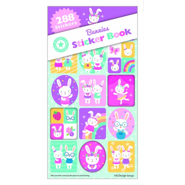 White Smoke Easter Bunnies Sticker Book, 288pk Easter