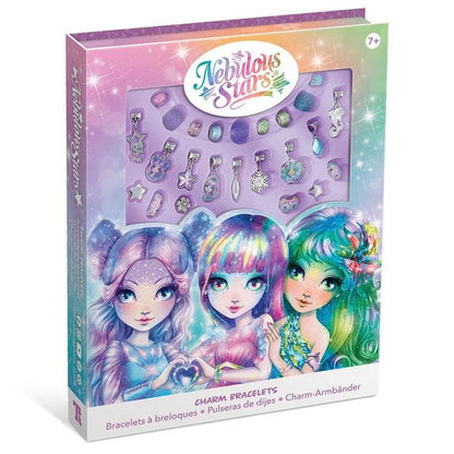White Smoke Nebulous Stars Charm Bracelet Set Craft Kits