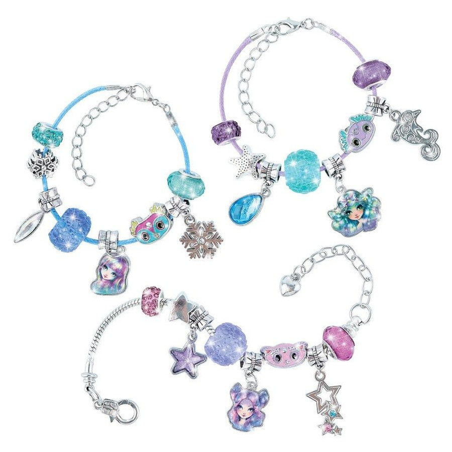 White Smoke Nebulous Stars Charm Bracelet Set Craft Kits