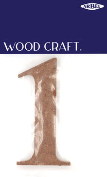 White Smoke Wooden Numbers  1 Woodcraft