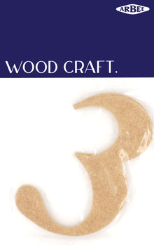 White Smoke Wooden Numbers  3 Woodcraft
