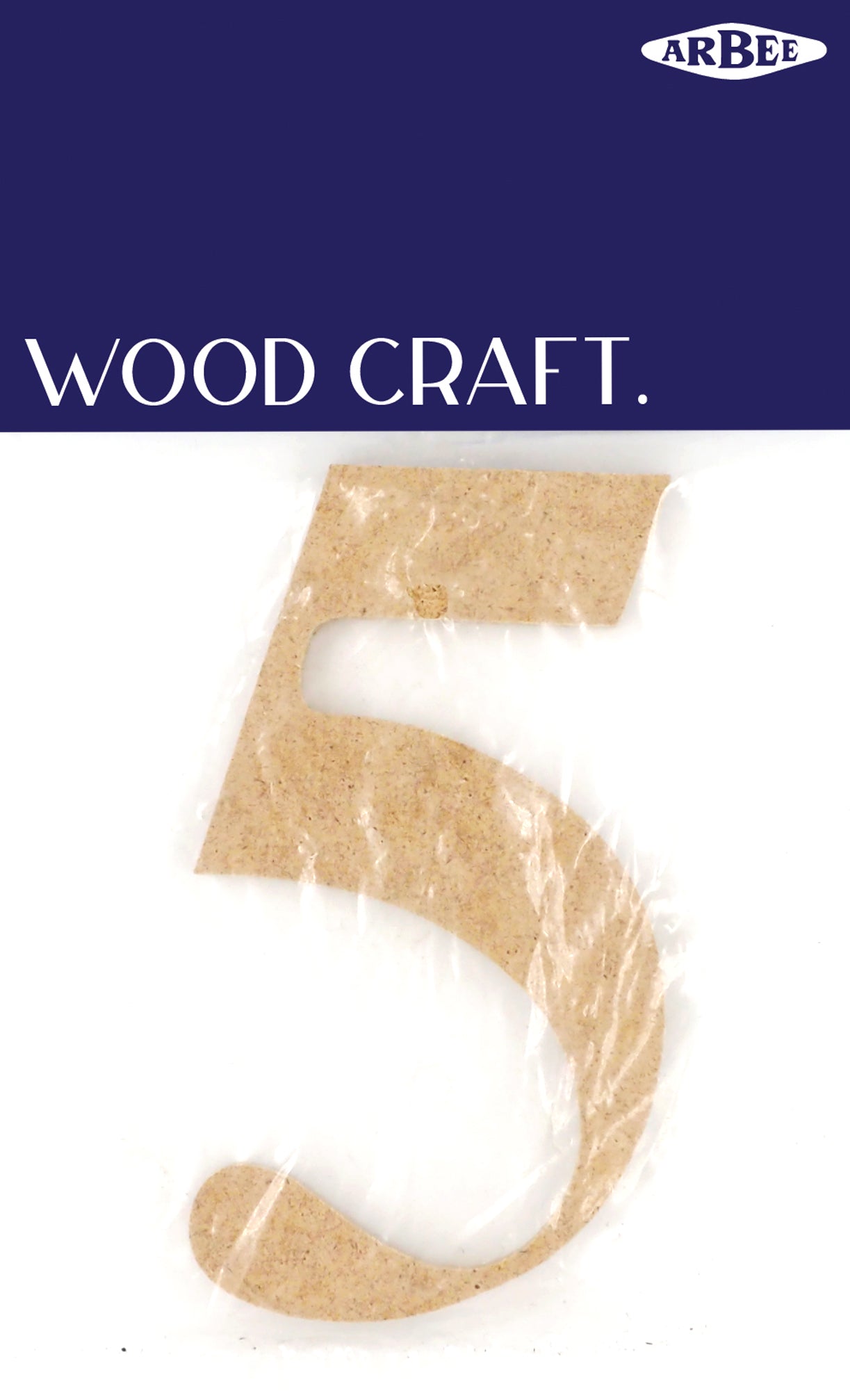 White Smoke Wooden Numbers  5 Woodcraft
