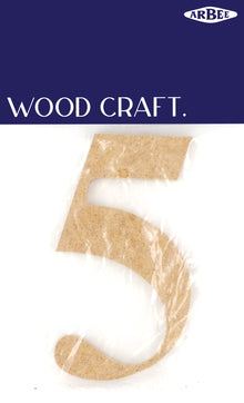 White Smoke Wooden Numbers  5 Woodcraft