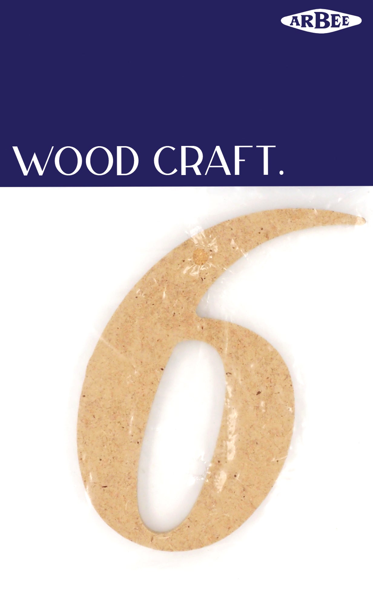 White Smoke Wooden Numbers  6 Woodcraft