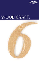 White Smoke Wooden Numbers  6 Woodcraft