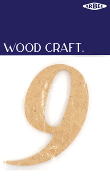 White Smoke Wooden Numbers  9 Woodcraft