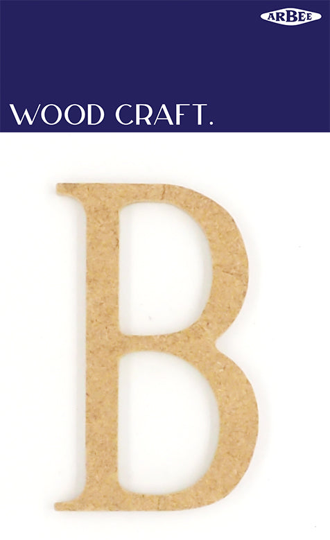 White Smoke Wooden Alphabet Letter  B Woodcraft