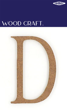 White Smoke Wooden Alphabet Letter  D Woodcraft