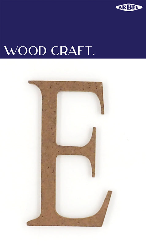 White Smoke Wooden Alphabet Letter  E Woodcraft