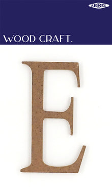 White Smoke Wooden Alphabet Letter  E Woodcraft