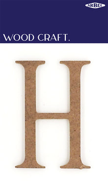 White Smoke Wooden Alphabet Letter  H Woodcraft