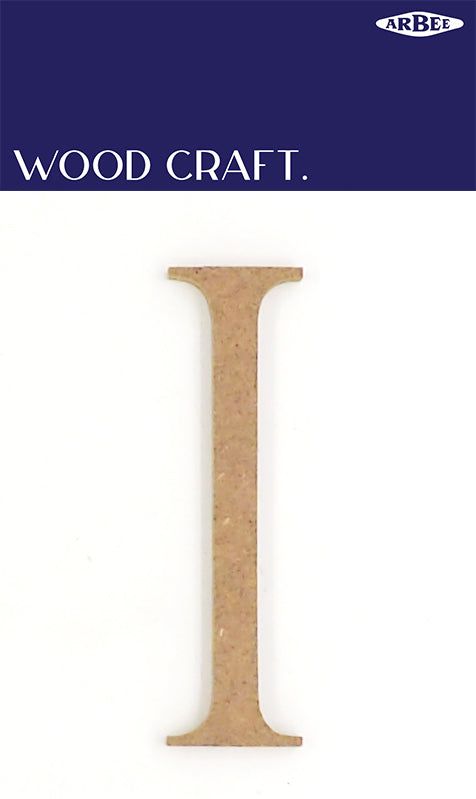 White Smoke Wooden Alphabet Letter  I Woodcraft