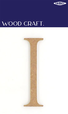 White Smoke Wooden Alphabet Letter  I Woodcraft