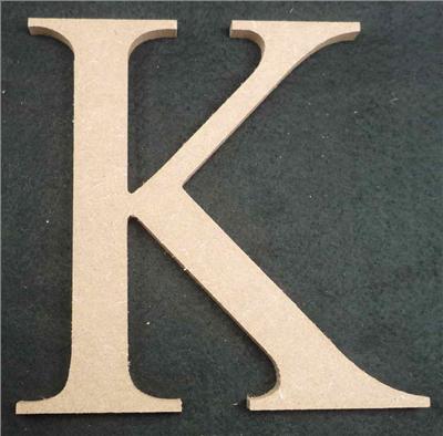Dark Slate Gray Wooden Alphabet Letter  K Woodcraft