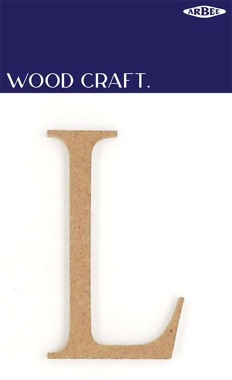 White Smoke Wooden Alphabet Letter  L Woodcraft