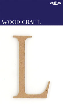 White Smoke Wooden Alphabet Letter  L Woodcraft