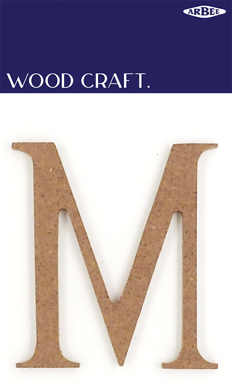 White Smoke Wooden Alphabet Letter  M Woodcraft