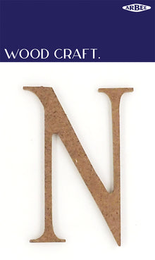 White Smoke Wooden Alphabet Letter  N Woodcraft