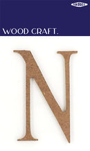 White Smoke Wooden Alphabet Letter  N Woodcraft